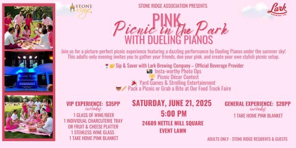 Stone Ridge: Pink Picnic in the Park