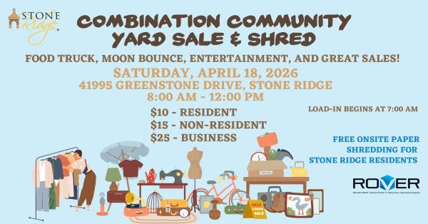 Stone Ridge Spring Community Yard Sale & Shred