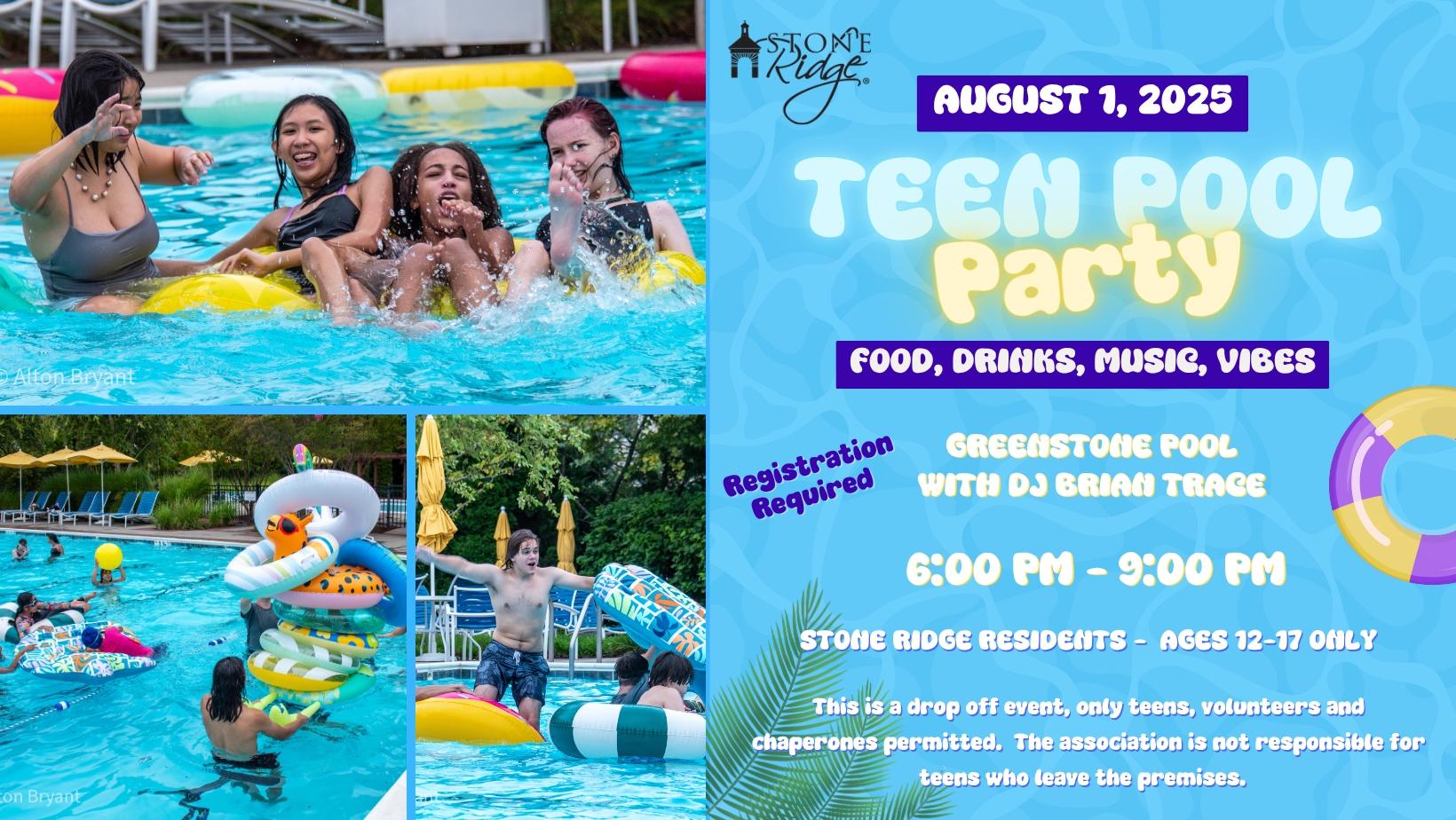 Stone Ridge:  Teen Pool Party