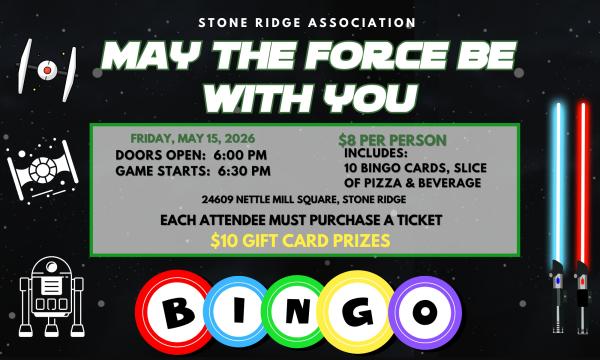 Stone Ridge - Star Wars Bingo Night -  May