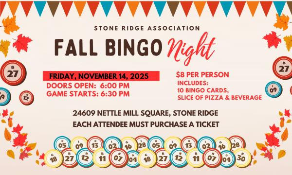 Stone Ridge - Friday Bingo Night - Fall Edition