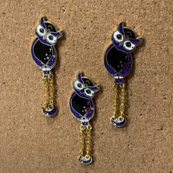 Cosmic Owl Enamel Pin picture