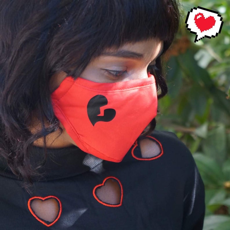Broken Heart Face Mask picture