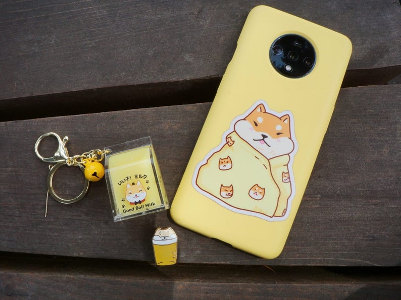 Shiba Inu Good Boi! Milk Keychain picture