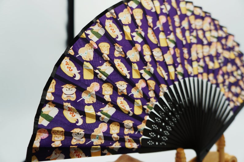 Shiba Noms: Shiba Inu Inspired Folding Fan