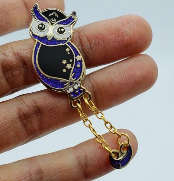 Cosmic Owl Enamel Pin picture