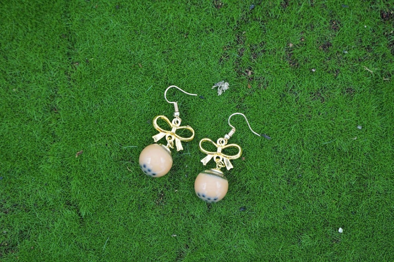 Boba Earrings | Bubble Tea Jewelry picture