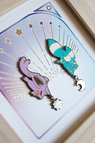 Umbreon and Espeon Pokemon Enamel Pins picture