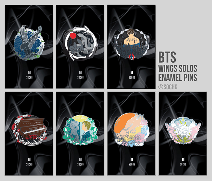 BTS Wings Solo Enamel Pins picture