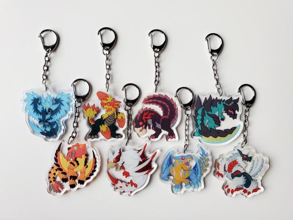 Monster Hunter World Iceborne Charm - Velkhana - Brachydios - Deviljho - Glavenus - Barioth - Nargacuga - Tigrex - Zinogre - Monster Hunter picture