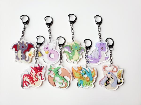 Generations 1-3 Pokemon Charms - Charizard - Dragonair - Dragonite - Flygon - Salamence - Rayquaza - Latias and Latios - Milotic picture