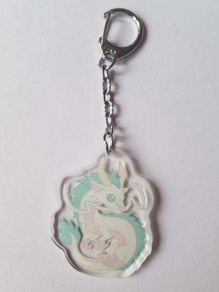 Haku Charm - Haku Sticker - Spirited Away Charm - Acrylic Charm - Weatherproof Vinyl Sticker - Dragon Charm - Haku Keychain picture