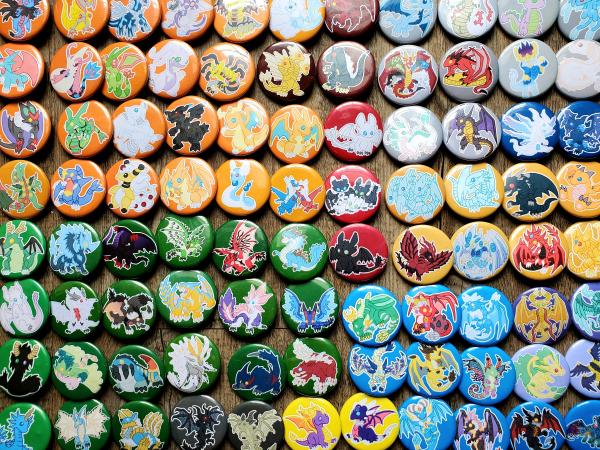 Mystery Dragon Button Pack