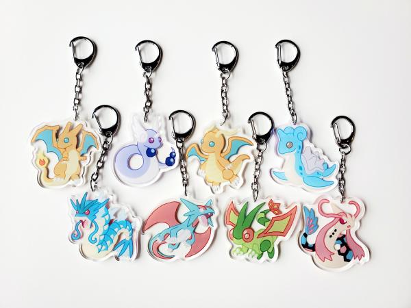 Generations 1-3 Pokemon Charms - Charizard - Dragonair - Dragonite - Flygon - Salamence - Rayquaza - Latias and Latios - Milotic