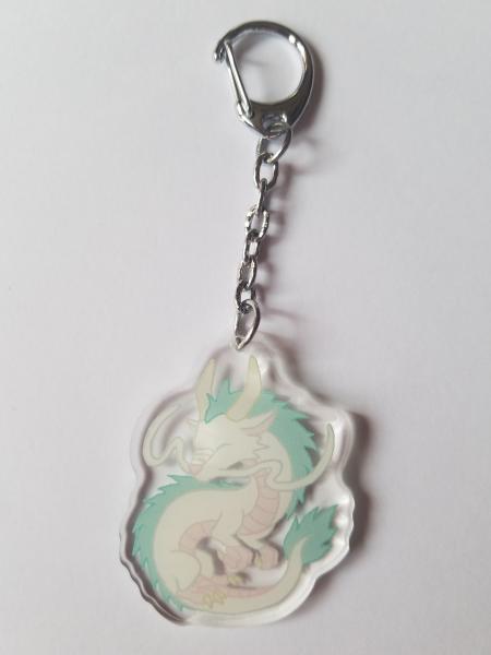 Haku Charm - Haku Sticker - Spirited Away Charm - Acrylic Charm - Weatherproof Vinyl Sticker - Dragon Charm - Haku Keychain picture