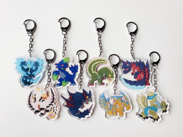 Monster Hunter World Iceborne Charm - Velkhana - Brachydios - Deviljho - Glavenus - Barioth - Nargacuga - Tigrex - Zinogre - Monster Hunter picture