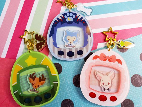 Beastars x Tamagotchi Shake Charms Double Sided cute 3 inch keychain gift picture