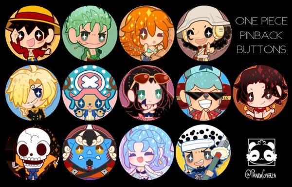 Cute Pirate Crew Pinback Buttons 1.25" Set of 13 picture