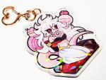 Android 21 Cracked Hologram Double-Sided 3in. Keychain Cute Kawaii Sweets Gift