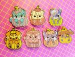 BTS Halloween Cute Pumpkin Puppies (Set of all 7) Gold Soft 1.75 inches Enamel Pin Badge Bangtan ë°©íƒ„ì†Œë…„ë‹¨ Kpop Dynamite