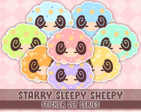 Starry Sleepy Sheepy Stickers