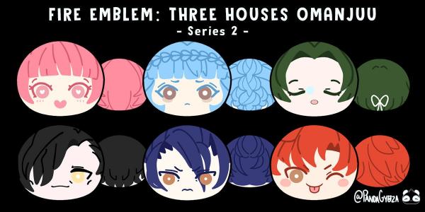 Fire Emblem: Three Houses Omanjuu!! FE3H Cute Nintendo Gift Plush Mochi Accessory Byleth, Dimitri, Edelgard, Claude picture