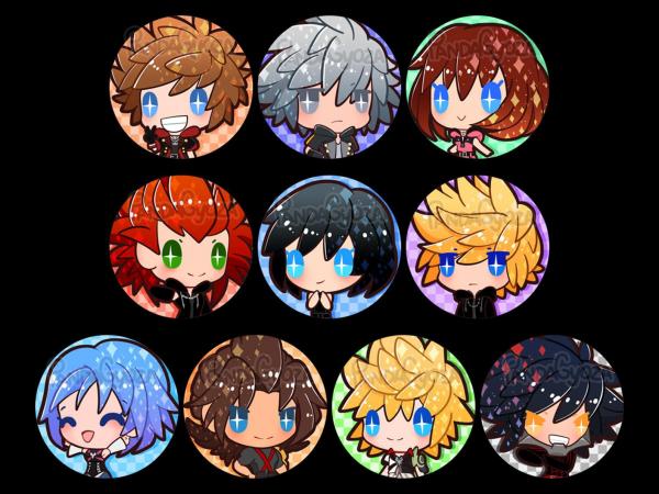 Kingdom Hearts 3 Pinback buttons 1.25" inches SET of 10 picture