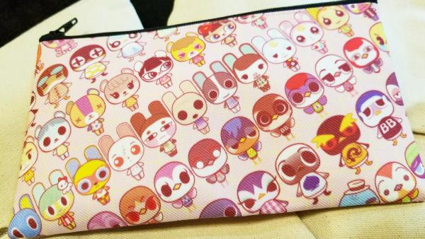 Nintendo ACNH Animal Crossing New Horizons Fabric Pencil Pouch Cute Pastel Small Zipper Bag