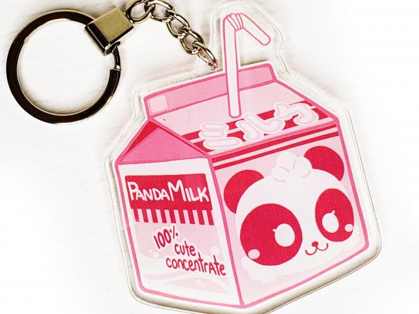 Pink Panda Milk Carton Collaboration: Mickeyn Pandagyoza Matcha Milk Gyoza Cute Mascot Gift Kawaii Accessory