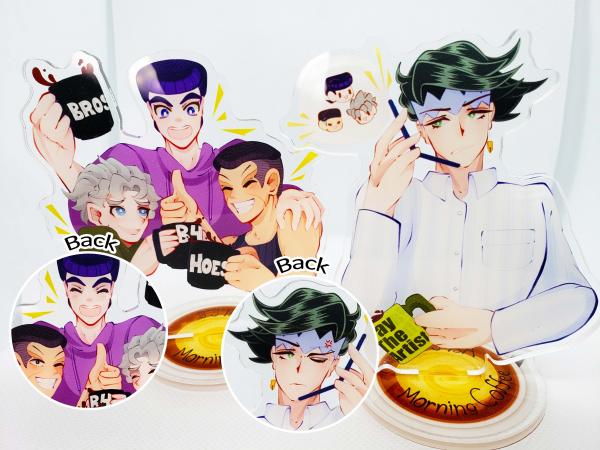 Crazy Big Anime Boy's Morning Coffee Time Acrylic Standees picture