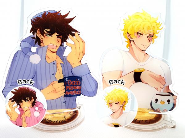 Crazy Big Anime Boy's Morning Coffee Time Acrylic Standees picture