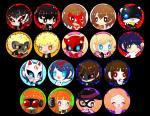 Persona 5 Royal 1.25" Pinback Button Set of 18 Cute Gift Chibi Series