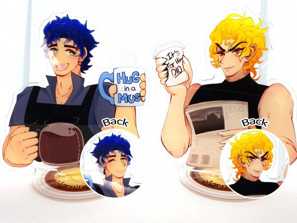 Crazy Big Anime Boy's Morning Coffee Time Acrylic Standees picture