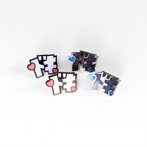 Doki Doki Glitter Enamel Pin Set picture