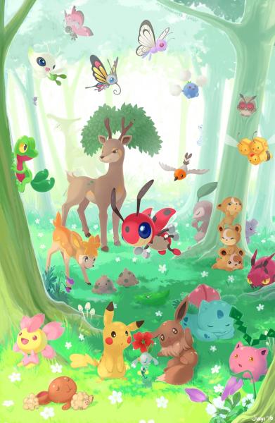Pokemon Forest 11x17" Prine