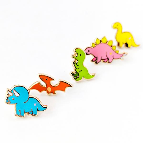 Tiny Dino Friends Enamel Pin picture