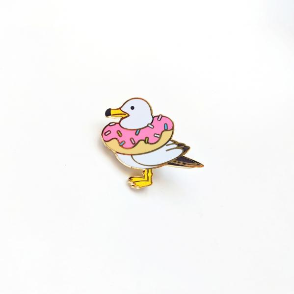 Donut Seagull Enamel Pin picture