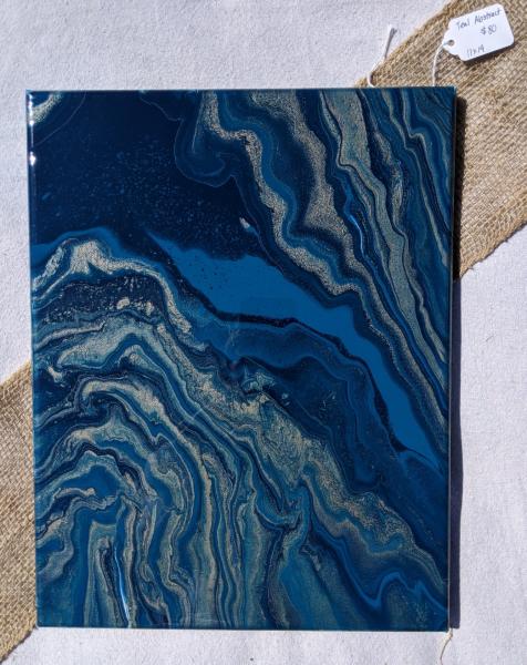 Blue and gold abstract