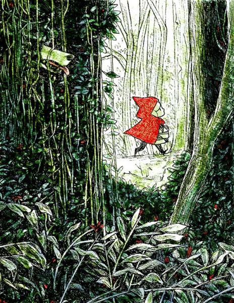 Little Red Riding Hood - postcard (4x6)