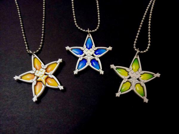 Kingdom Hearts : Birth by Sleep Wayfinder Necklace - Aqua, Terra or Ventus