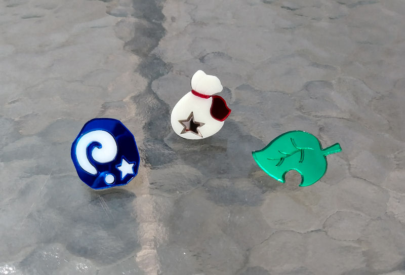 Animal Crossing: Fossil, Bag o'Bells or Leaf pins