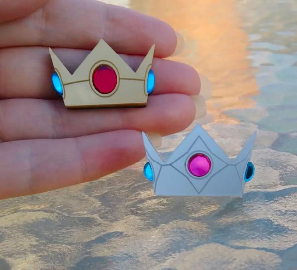 Princess Peach and Rosalina (Rosetta) Crown Pins