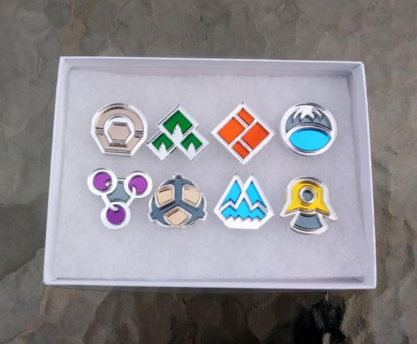 Pokemon Sinnoh Region 8 Piece Gym Leader Badge Set