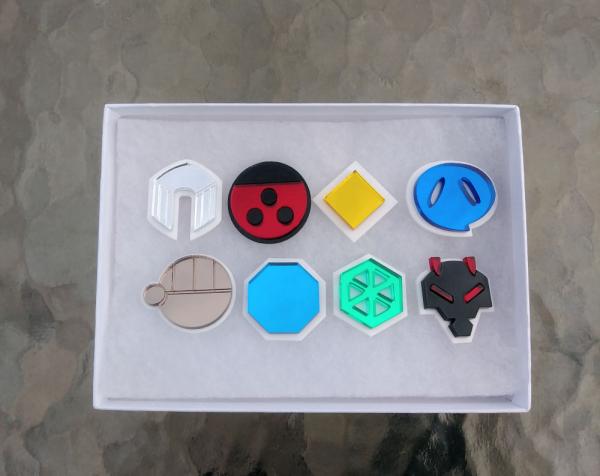 Pokemon Johto Region 8 Piece Gym Leader Badge Set