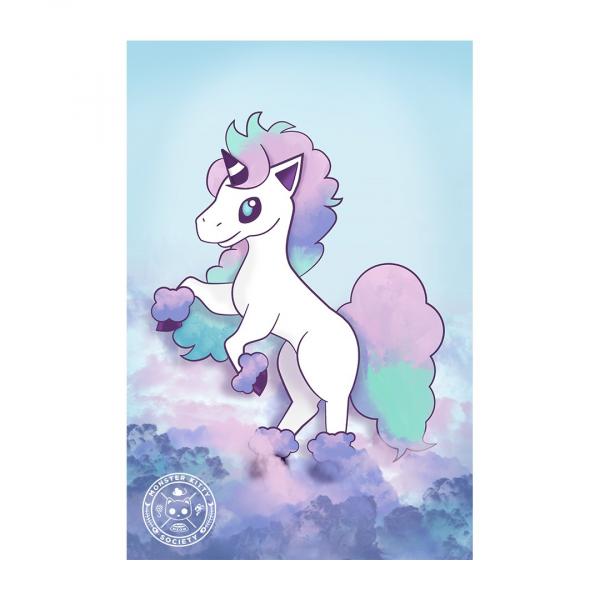 Pastel Psychic Unicorn - Postcard Mini Art Print picture