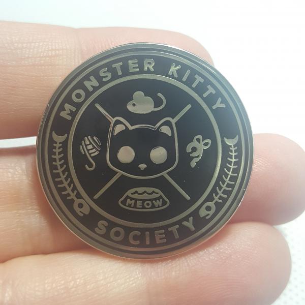 Monster Kitty Society Enamel Pin picture