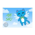 Flying Blue Cat - Fan Art - Postcard Mini Art Print