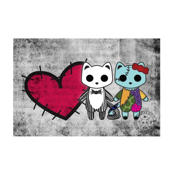 Jack & Sally - Postcard Mini Art Print