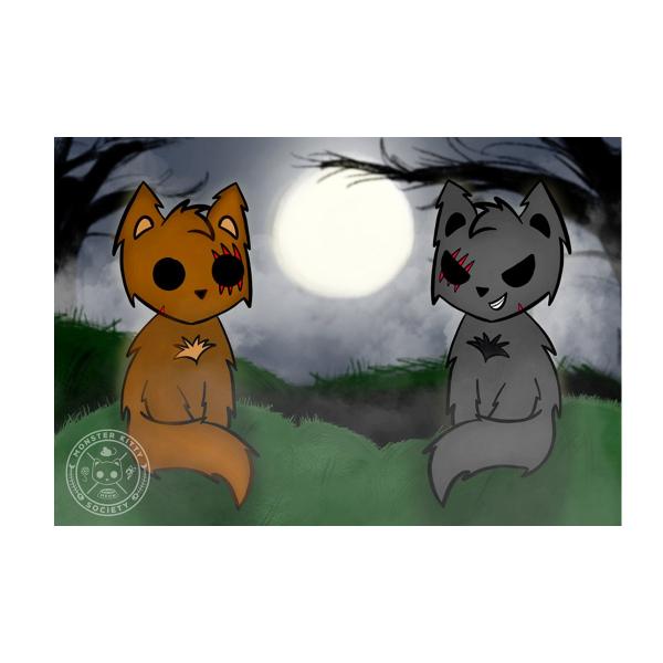 Beware Shred the WereCat - Postcard Mini Art Print