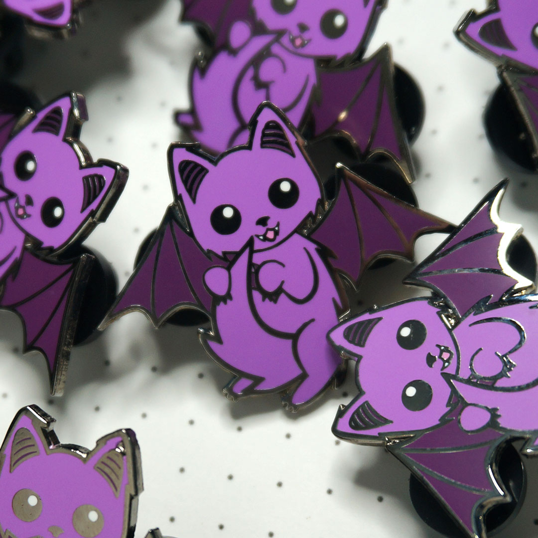 Signal the Bat Cat Hard Enamel Pin picture